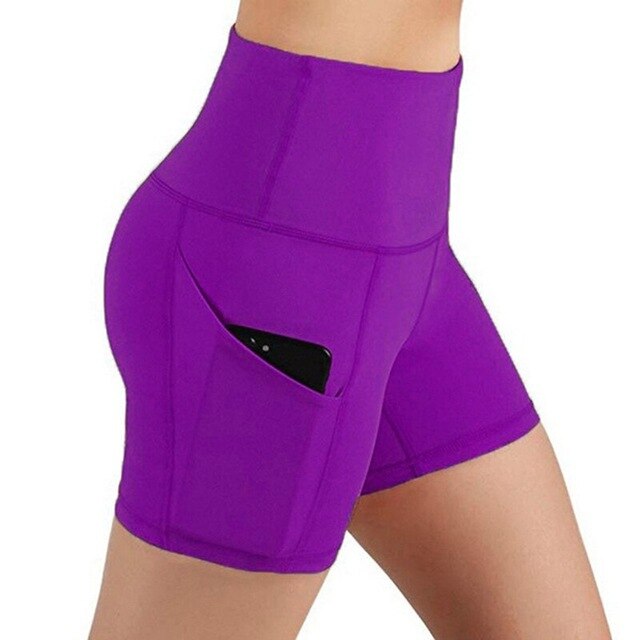 Women High Waist Gym Yoga Shorts